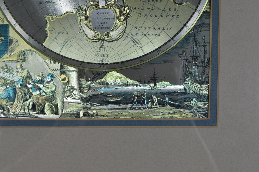 Silver Map of the Globe