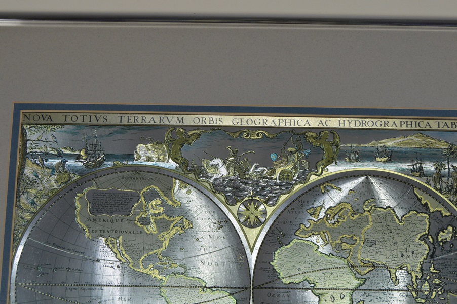 Silver Map of the Globe