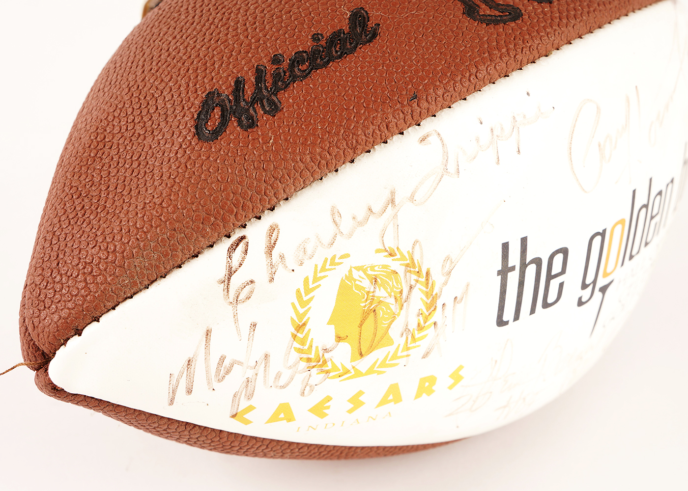 Charlie Strong Signed Football