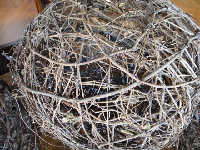 Three Twig Decorative Lighted Balls