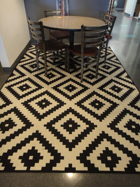 Ikea Black and White Area Rug