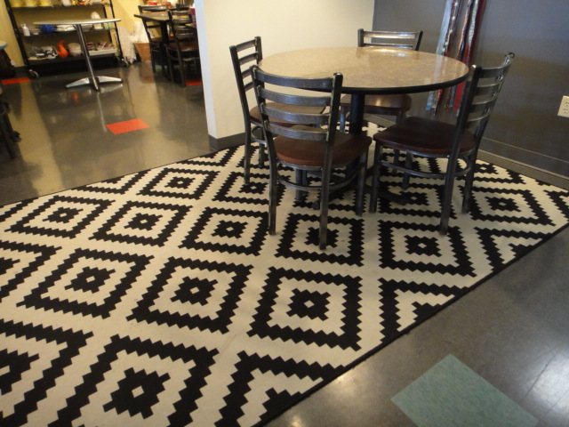 Ikea Black and White Area Rug