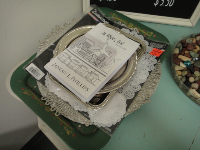 Vintage Wood Table, Small Book Shelf and More