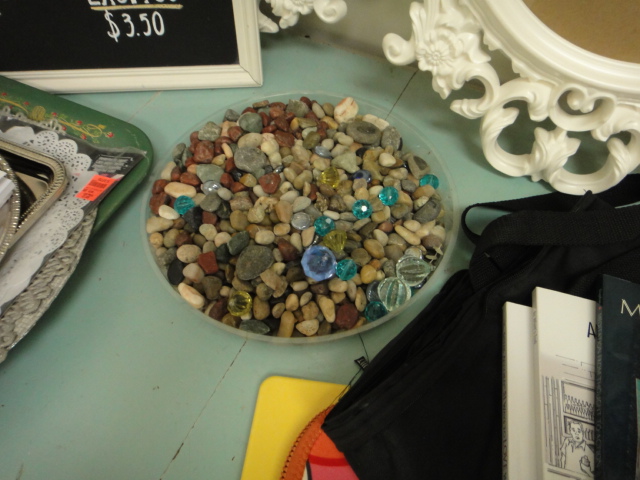 Vintage Wood Table, Small Book Shelf and More