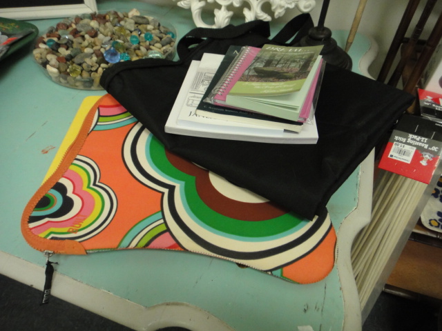 Vintage Wood Table, Small Book Shelf and More