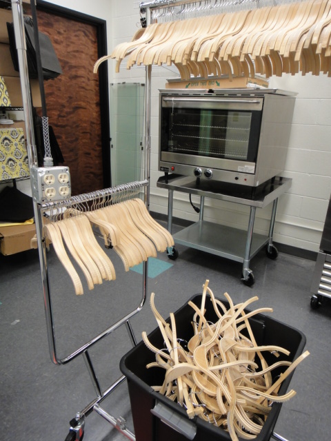 Cloths Rack on Rollers and Wooden Hangers