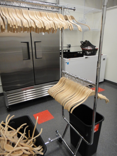 Cloths Rack on Rollers and Wooden Hangers