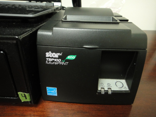 Lenovo Laptop, TSP-100 Futureprint, Bar Code Guns + Cash Box