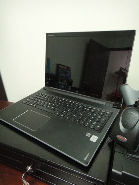 Lenovo Laptop, TSP-100 Futureprint, Bar Code Guns + Cash Box
