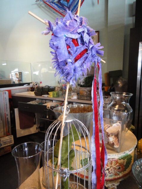 Silver Tone Candleholders, Bird Cage, Vases and Other Items