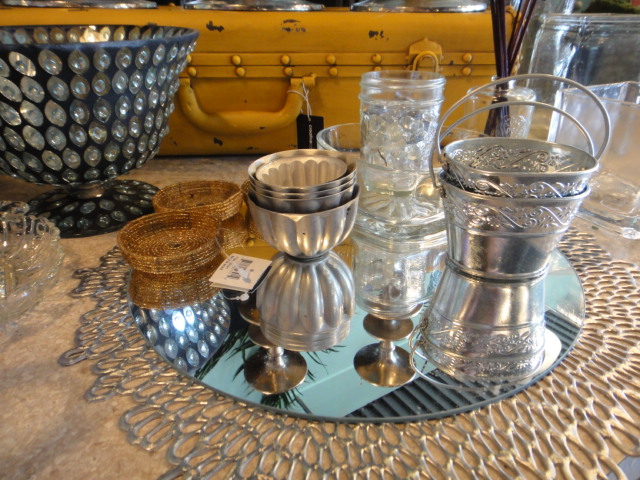 Silver Tone Candleholders, Bird Cage, Vases and Other Items