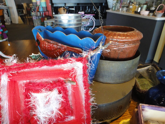 Silk Greenery and Flower Pots