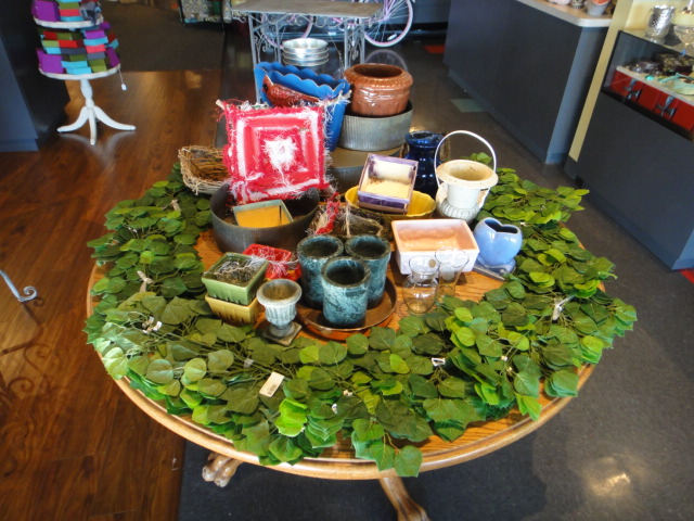 Silk Greenery and Flower Pots
