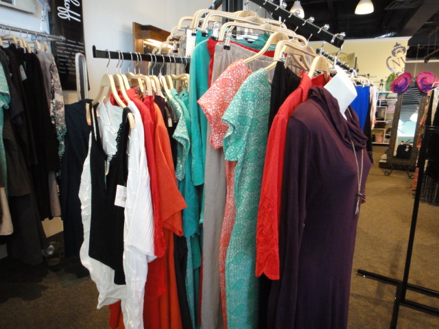 Clothing Rack Filled With New Women's Designer Cloths Plus