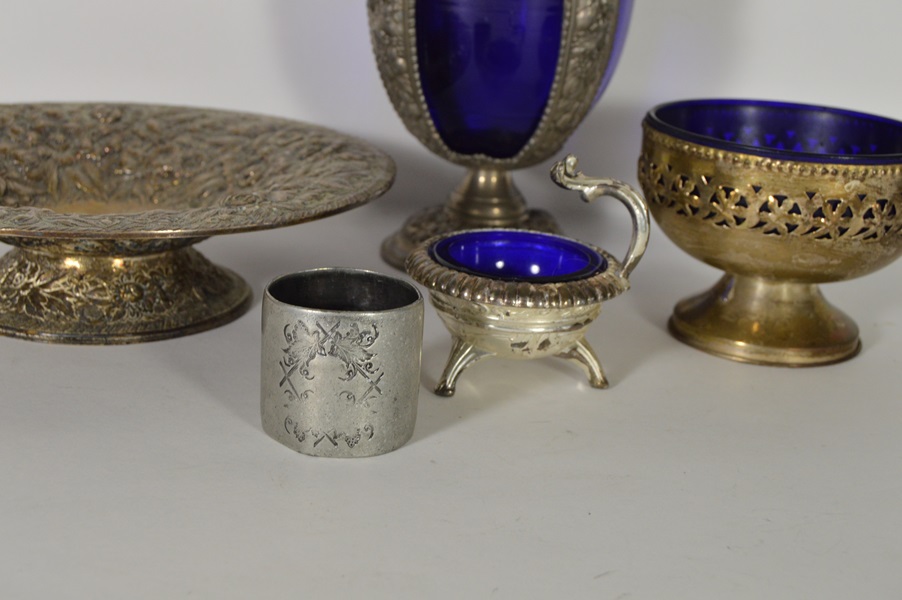 Assortment of Antique Silver Plate Items