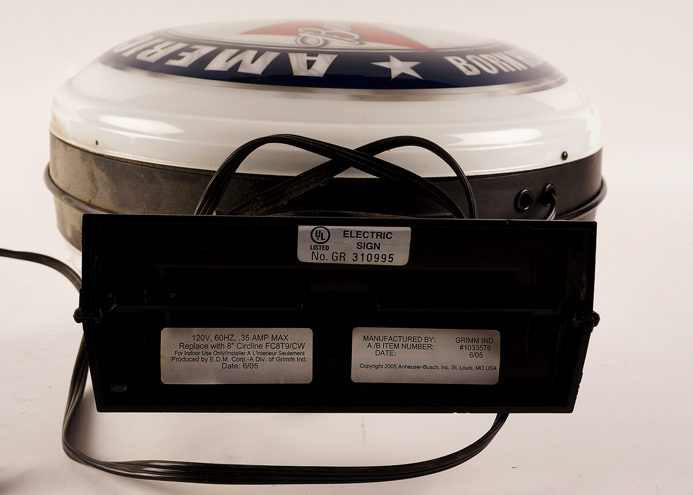 Budweiser Wall Mount Light Up Sign