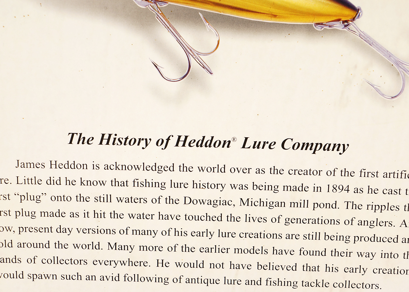 Miller High Life Lite and Heddon Lure Company Sign