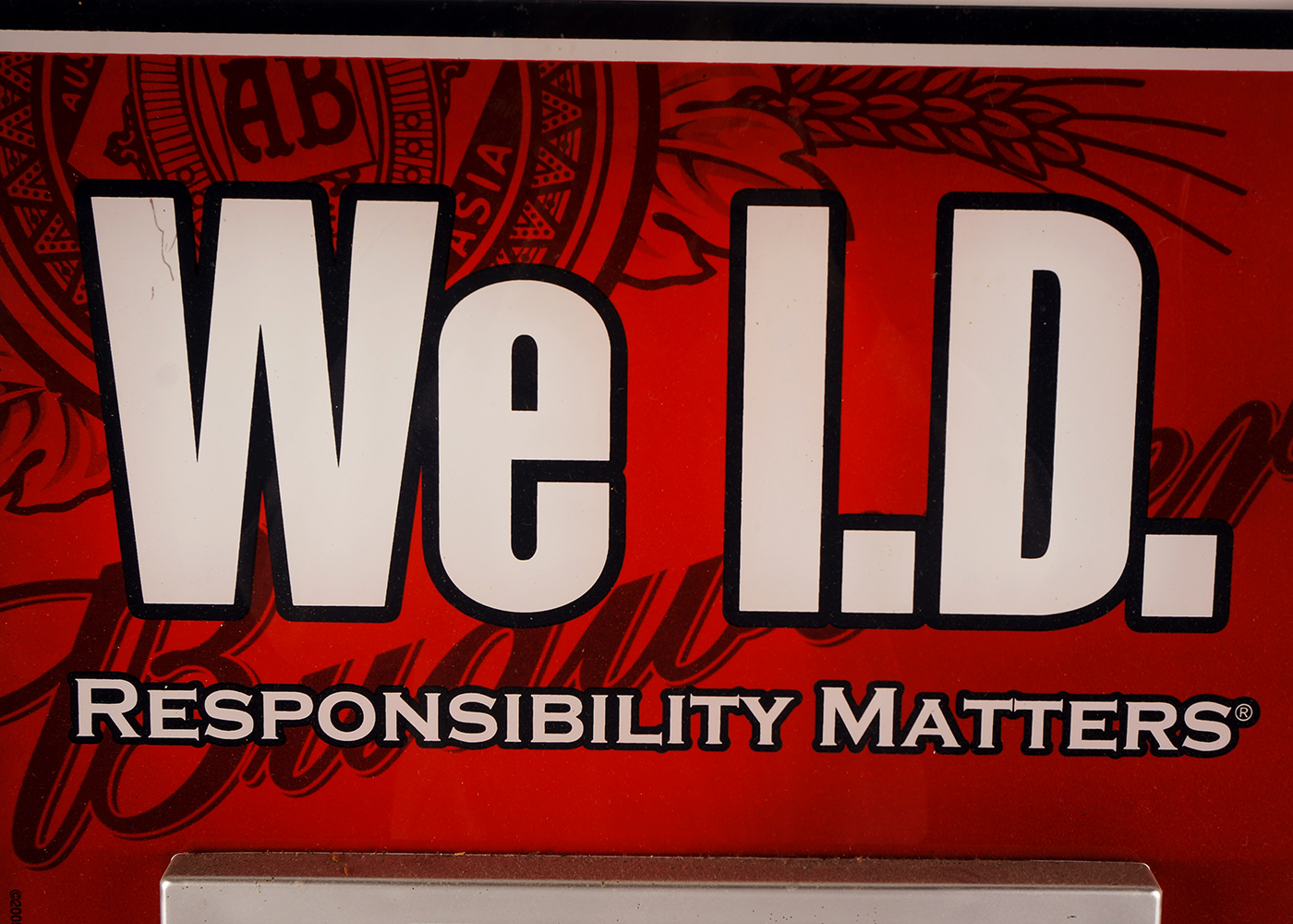 "WE I.D." Digital Readout Bar Sign