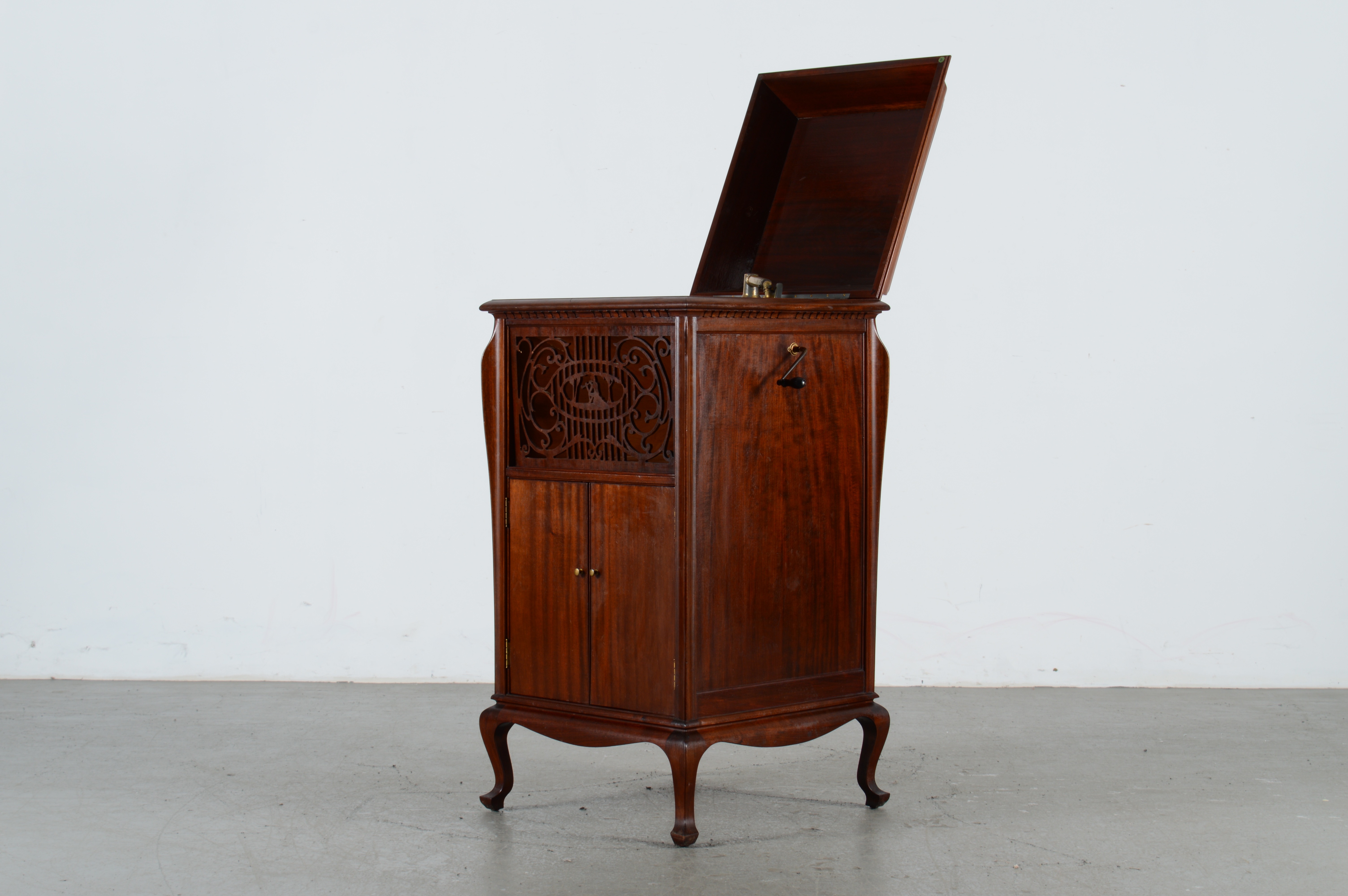 Vintage Mahogany Talking Machine by Melotone