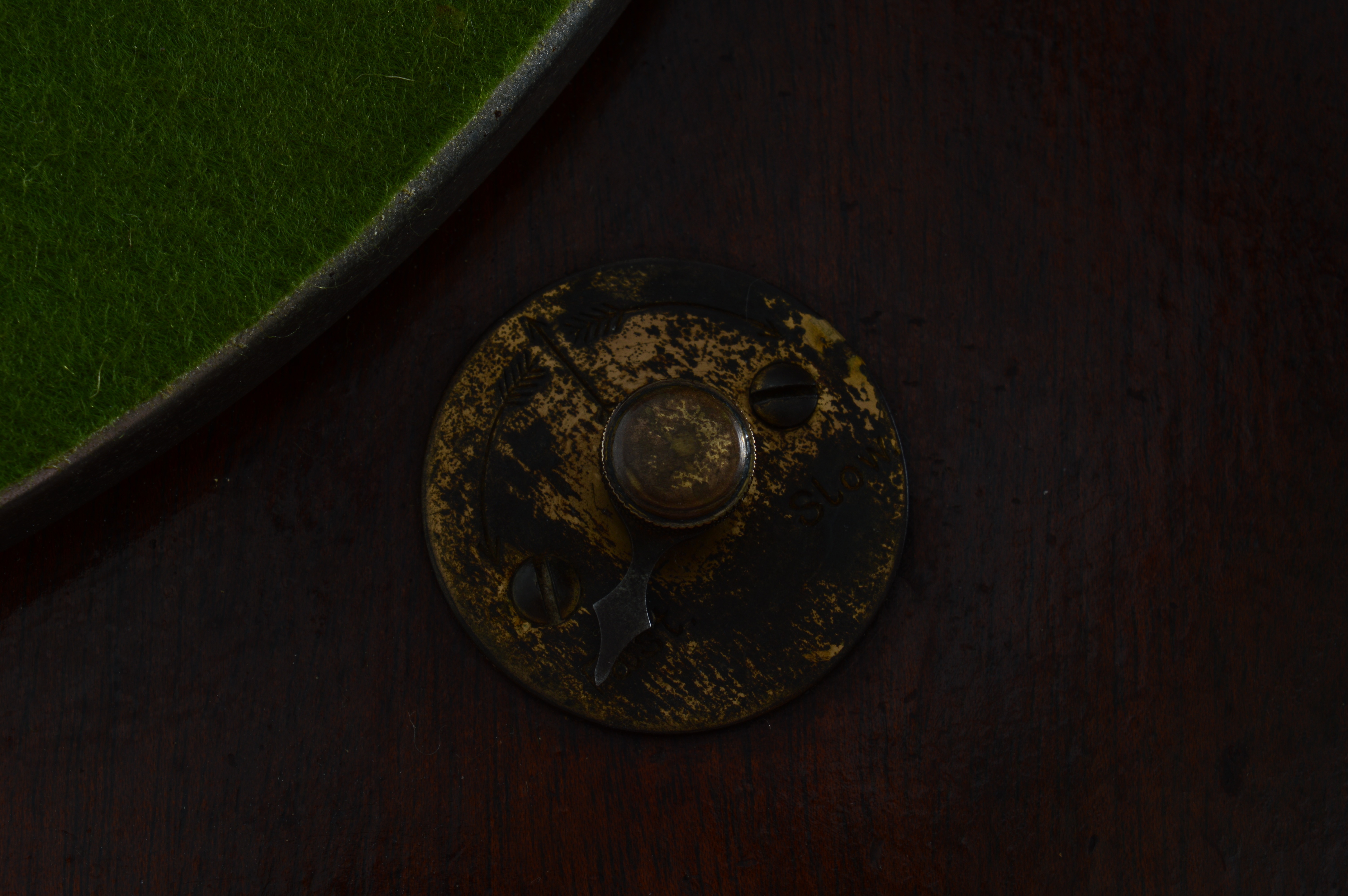 Vintage Mahogany Talking Machine by Melotone