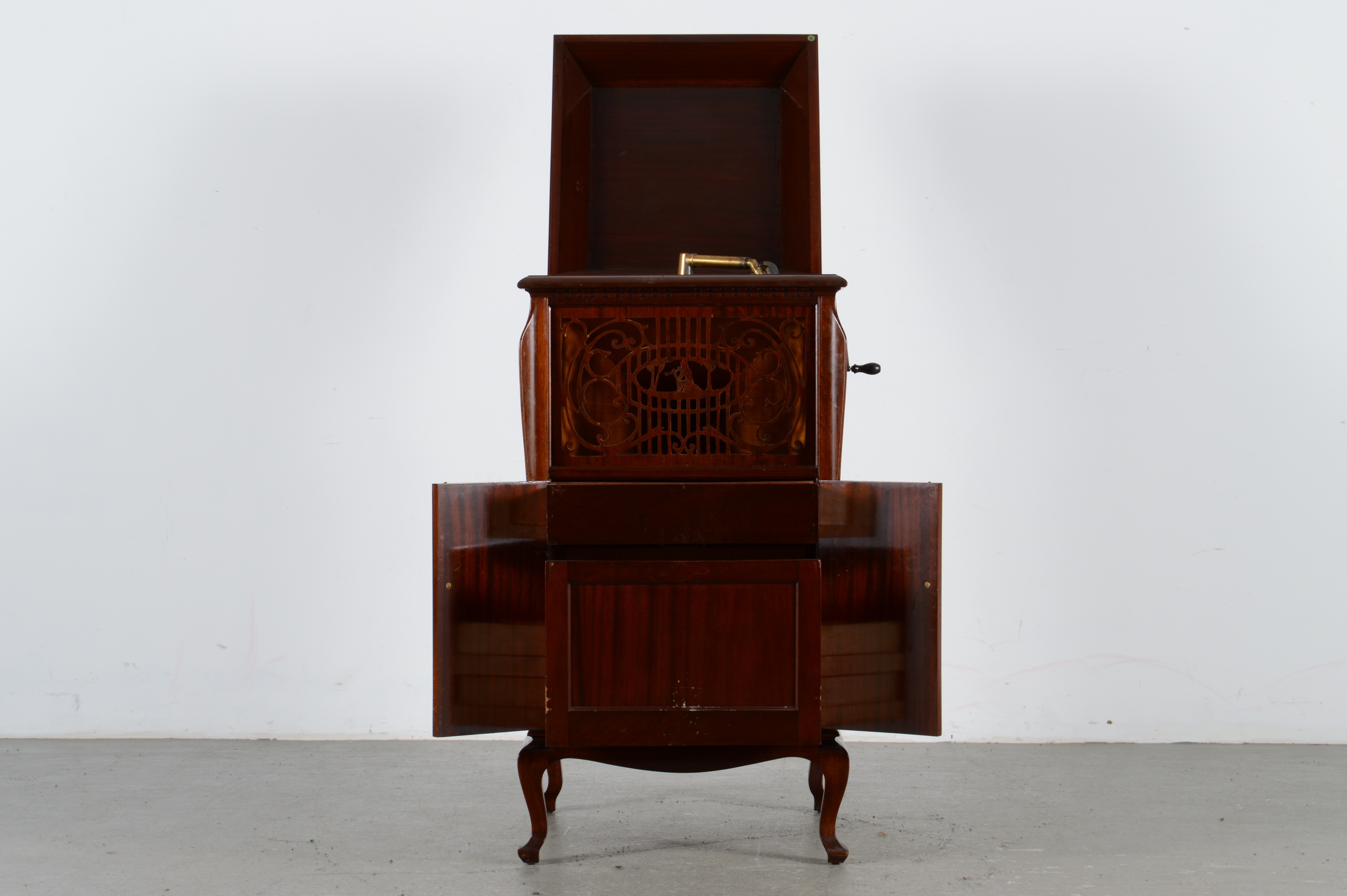 Vintage Mahogany Talking Machine by Melotone