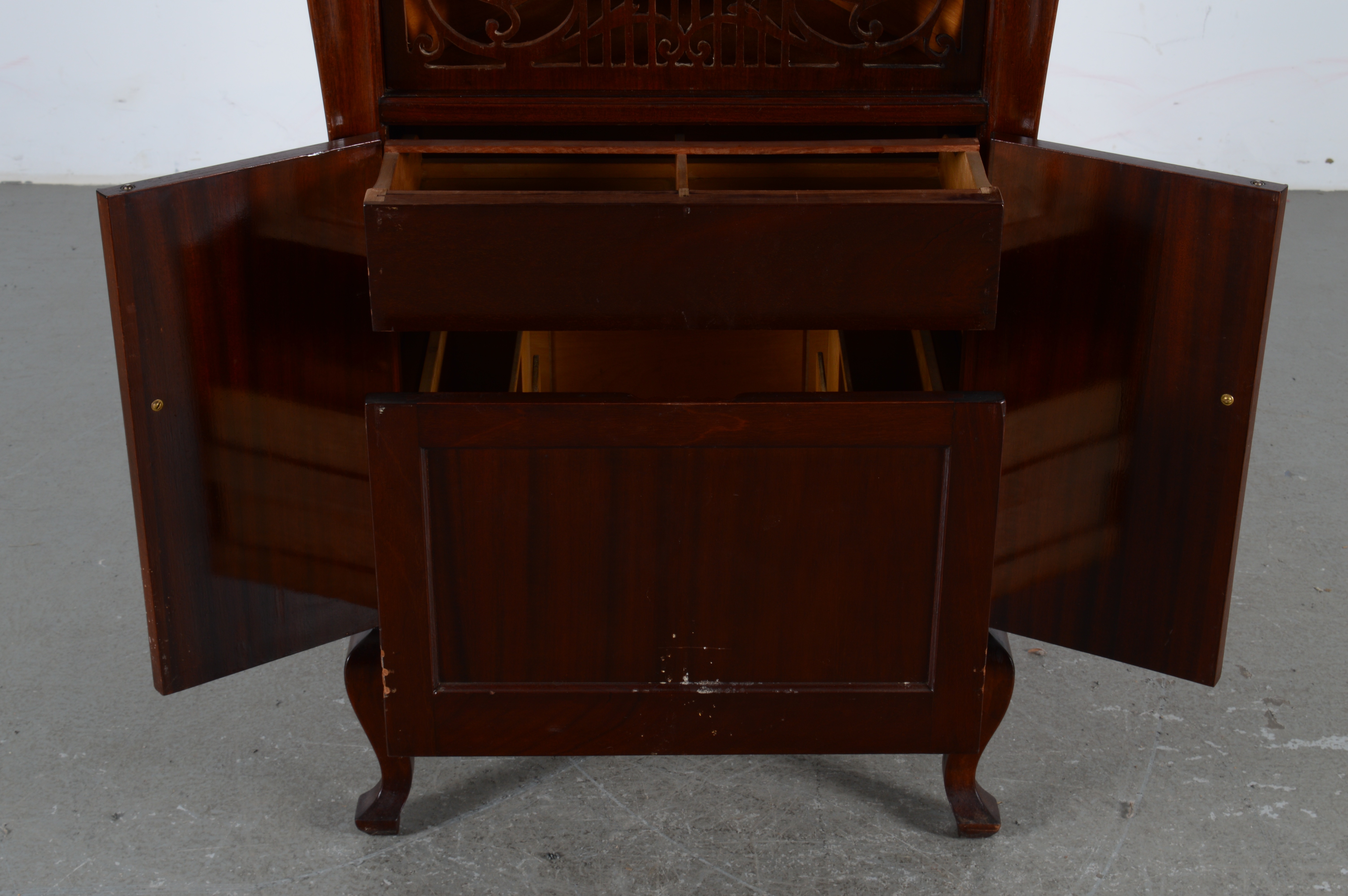 Vintage Mahogany Talking Machine by Melotone