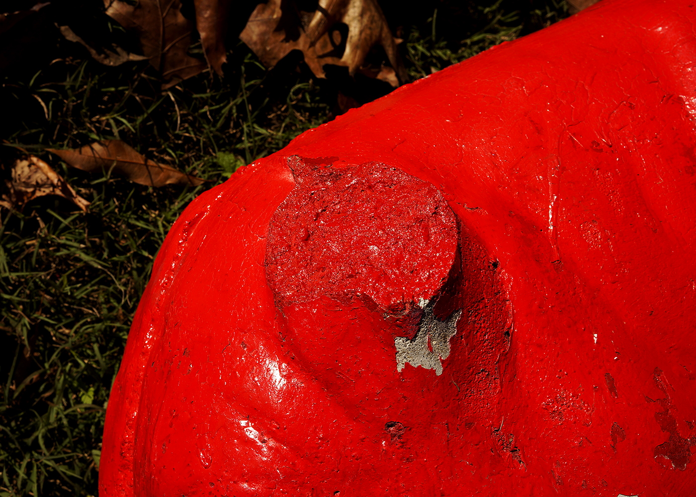 Large Red Concrete Pig