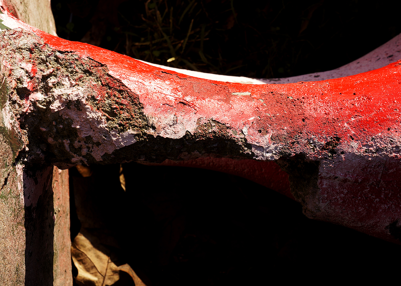 Large Red Concrete Pig