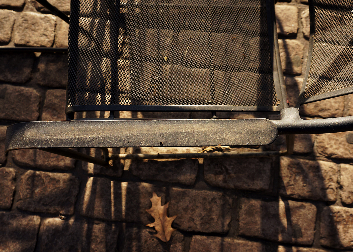 Set of Five Stacking Metal Patio Chairs