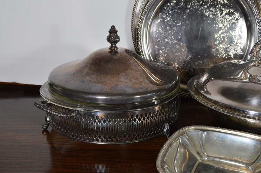 Assortment of Silver Plated Serving Items