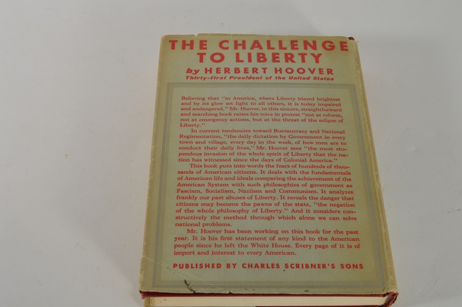 "The Challenge to Liberty" Signed by Author Herbert Hoover