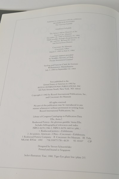 Signed Rookwood Pottery The Glorious Gamble Book