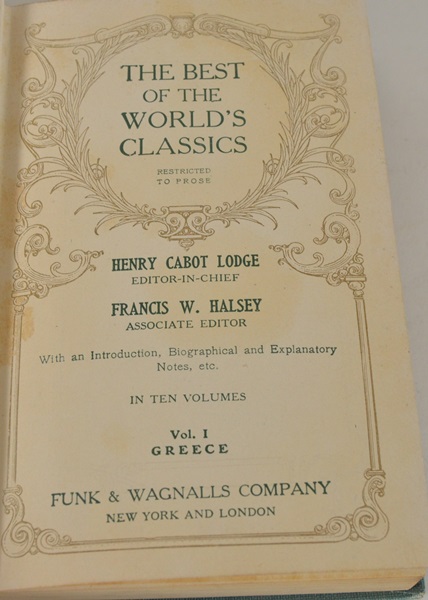 1909 Ten Volumes The Best of the Worlds Classics