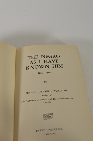 1946 Benjamin Franklin Wilson III- The Negro as I Know Him