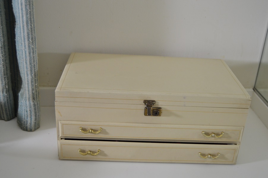 Assortment of Vintage Costume Jewelry in Jewelry Box