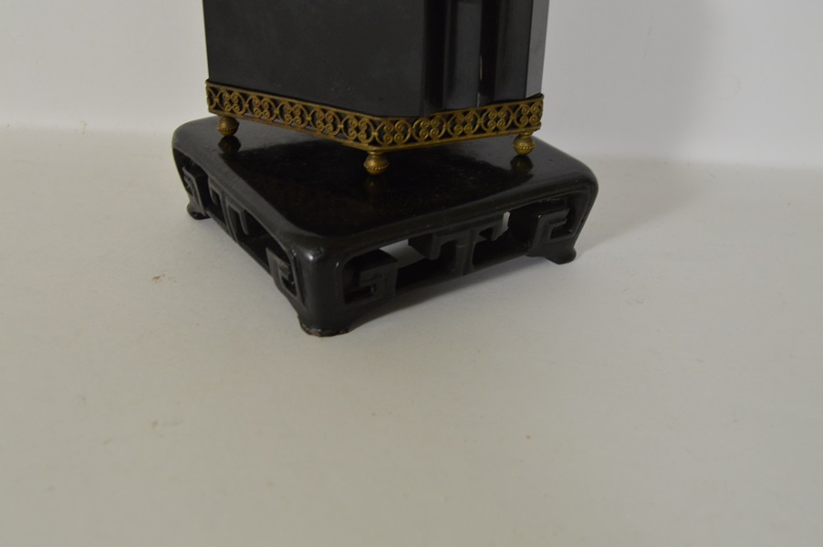 Heinrich Hoffmann Art Deco Black Czech Perfume Bottle