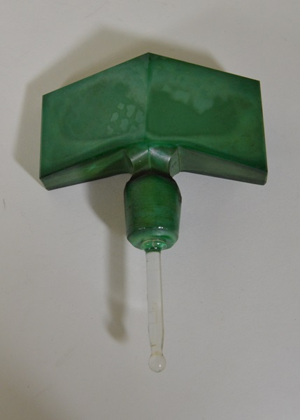 Heinrich Hoffmann Art Deco Black Czech Perfume Bottle