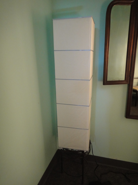 Modern Japanese Floor Lamp with Squre Paper Shade