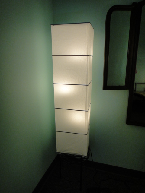 Modern Japanese Floor Lamp with Squre Paper Shade