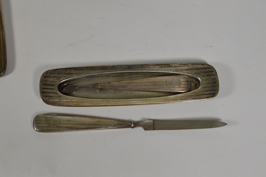 Art Deco Silver Plated Valet Vanity Set