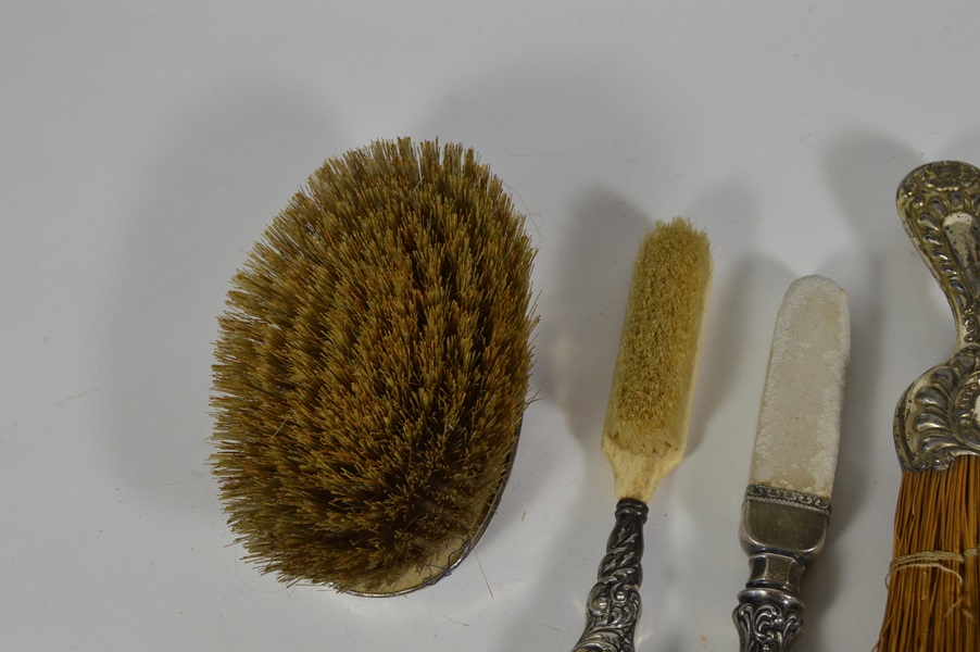 Vicrorian Silver Plated Valet Vanity Set