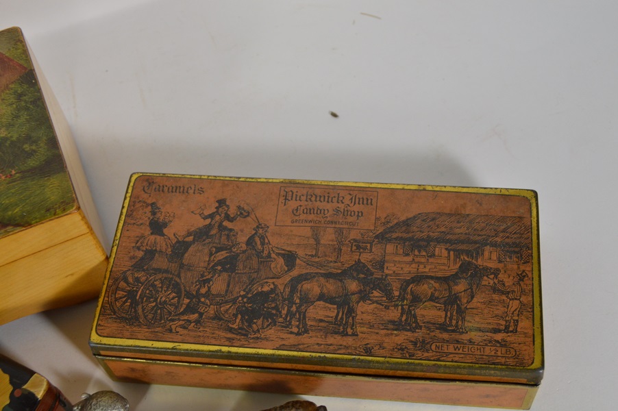 Assortment of Vintage Trinket Boxes and Figurines