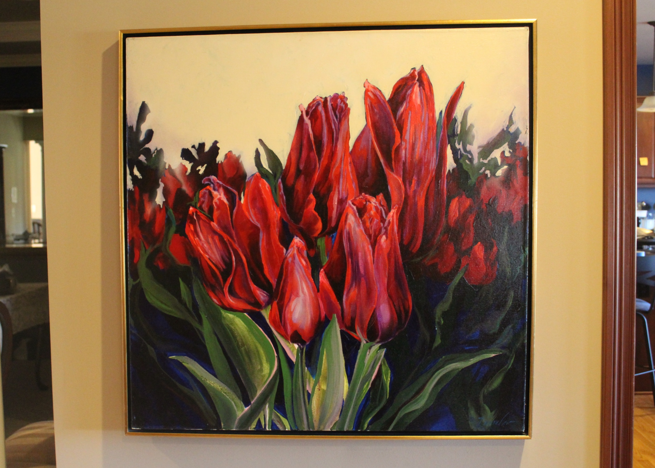 Original Oil Painting of Tulips by Joseph Kinnebrew