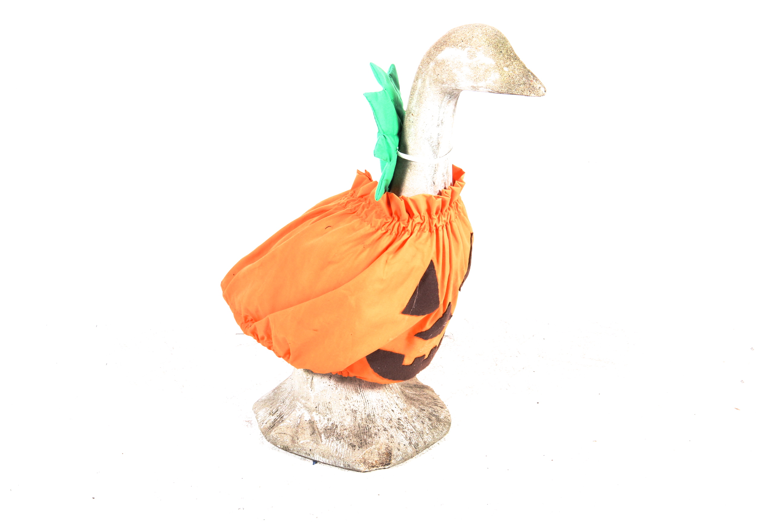 Concrete Goose Sculpture with Clothes