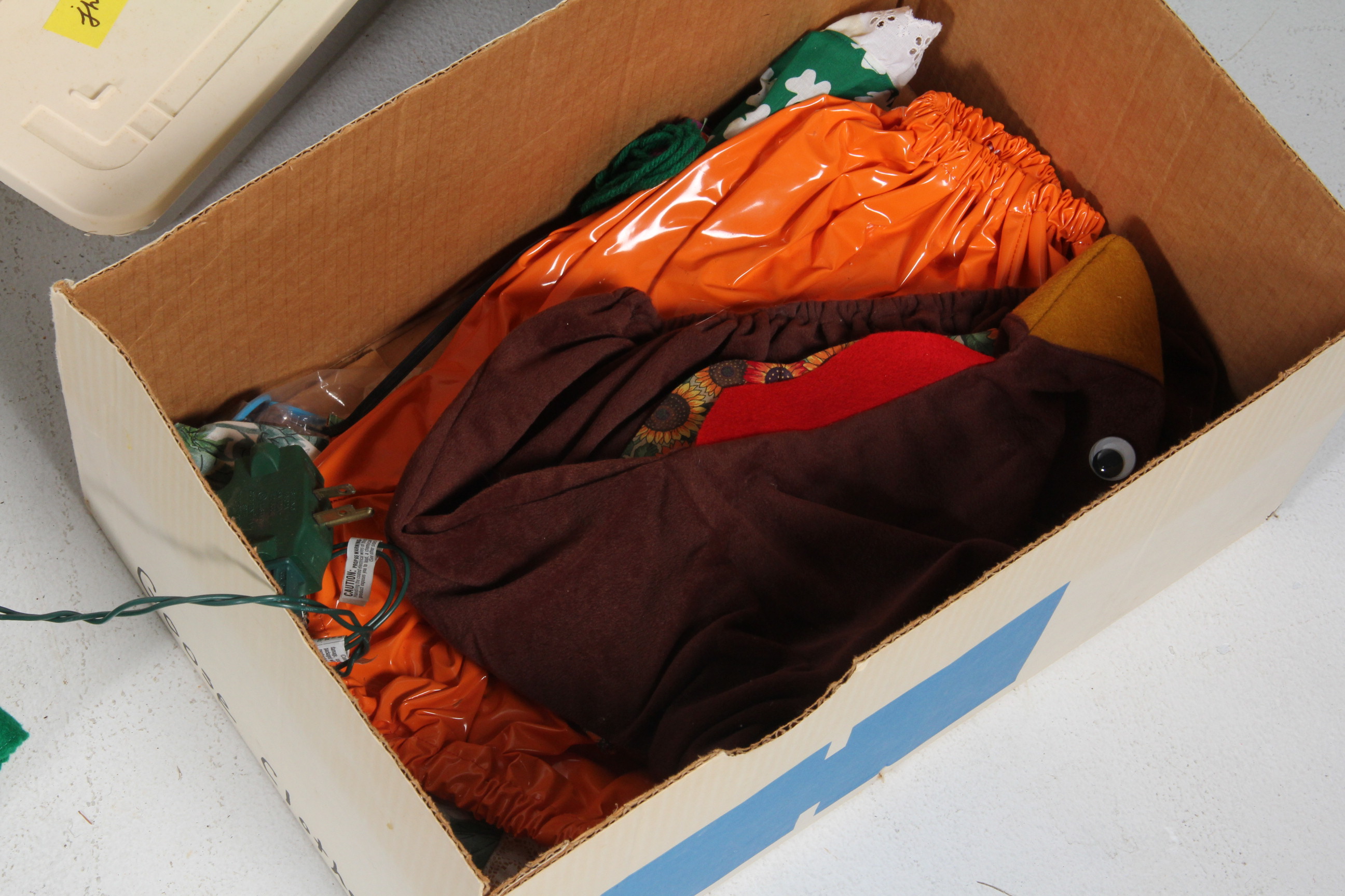 Concrete Goose Sculpture with Clothes