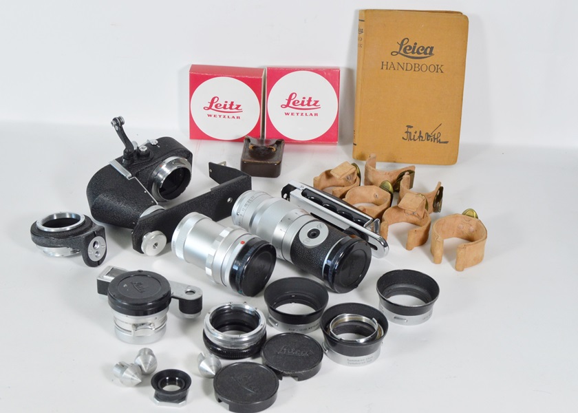 Leica Ernst Leitz Wetzler 35mm Camera Lens and Accessories