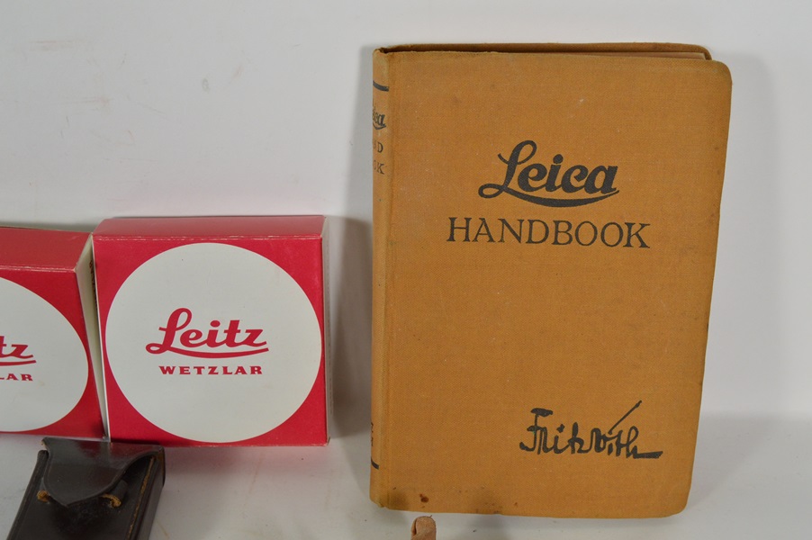 Leica Ernst Leitz Wetzler 35mm Camera Lens and Accessories