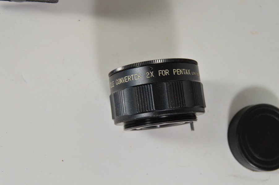 Three Pentax 35mm Cameras and Accessories