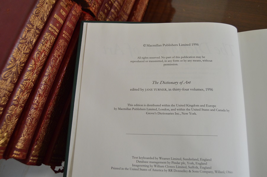 Thirty-four Volume Set of The Dictionary of Art