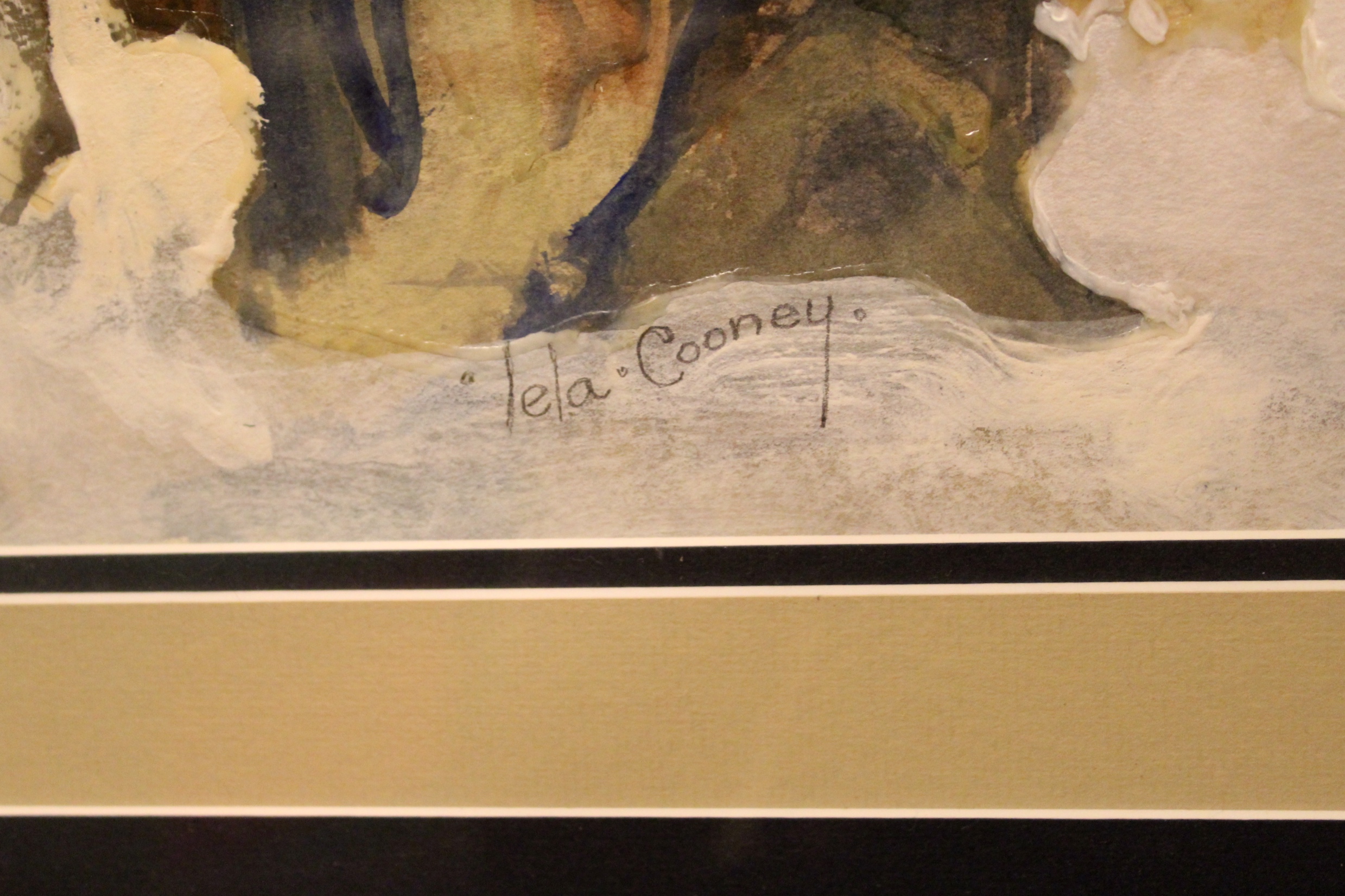 Lela Cooney Original Mixed Media Painting on Paper